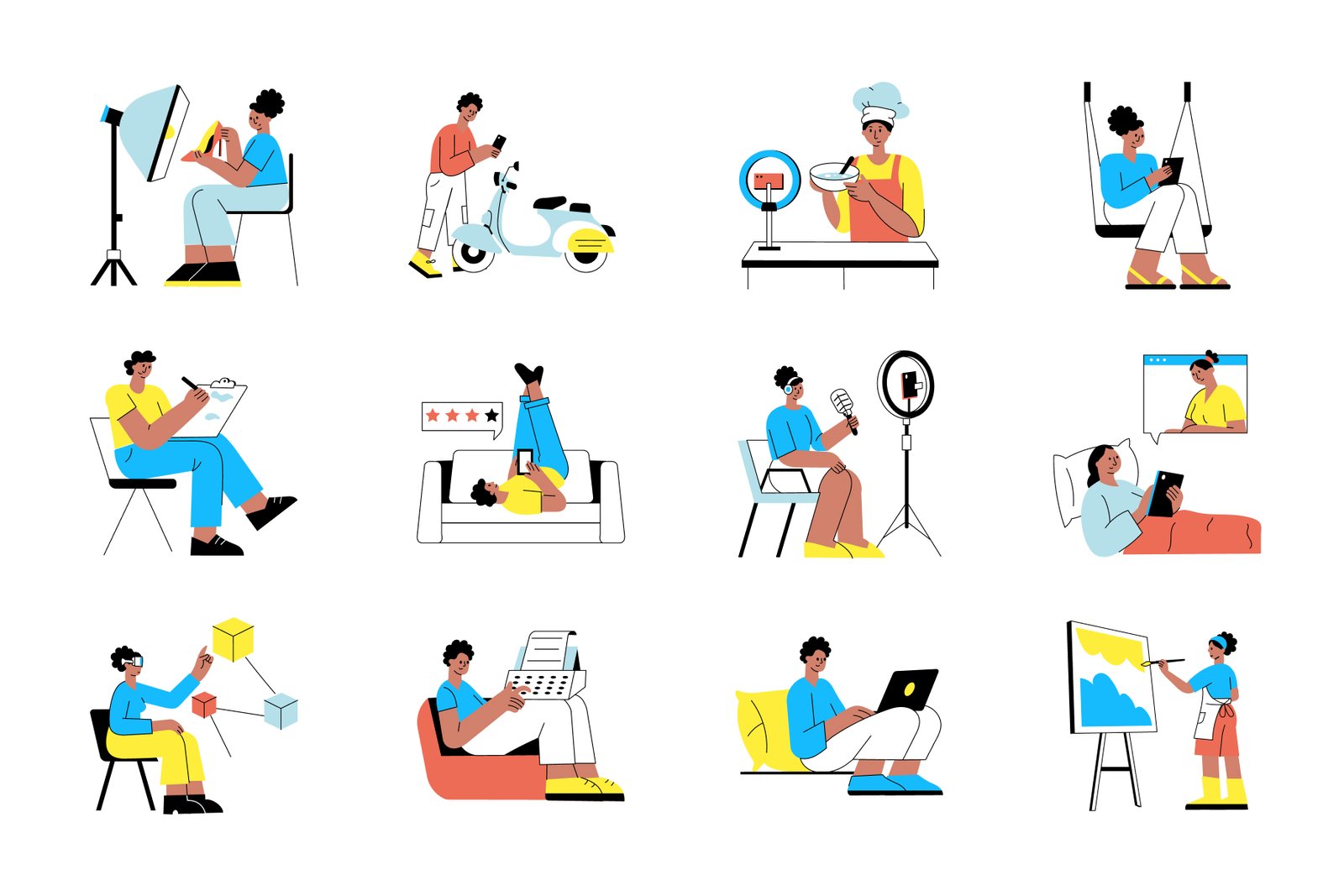 Freelancer Illustration Art Set