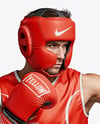 Man Wearing Full Boxing Kit Mockup