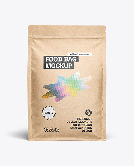 Kraft Paper Food Bag Mockup