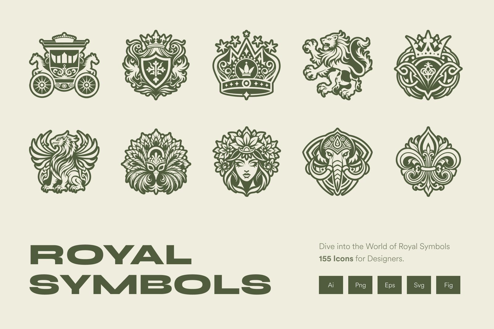 Royal Symbols Icon Set
