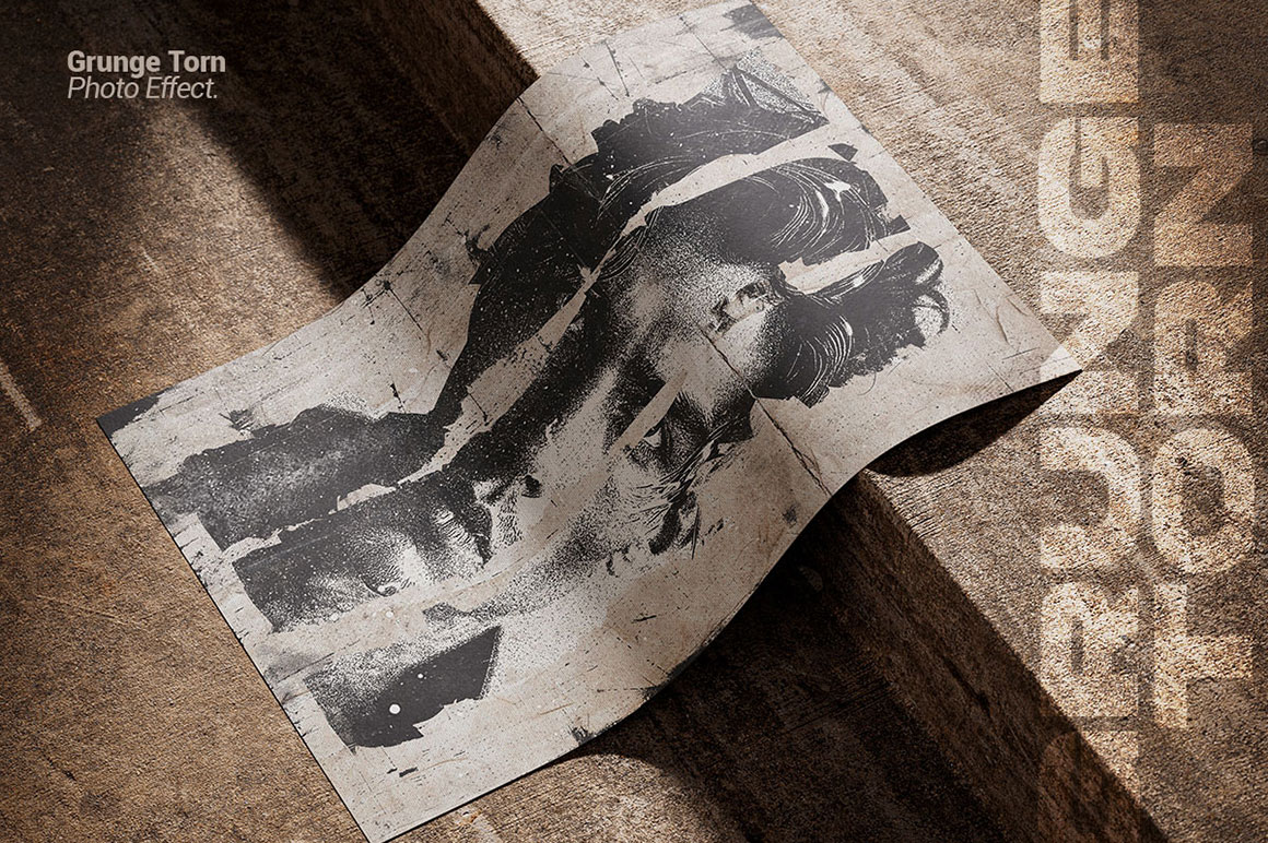 Grunge Torn Photo Effect