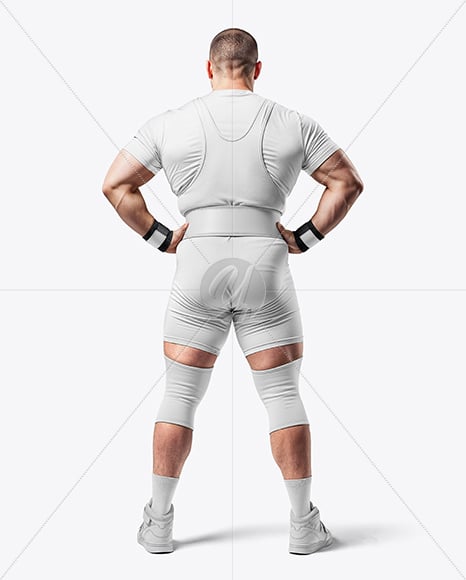 Man Wearing Weightlifing Suit Mockup
