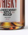 Whiskey Bottle with Wooden Cap Mockup