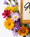 Square Jar with Wildflower Honey Mockup