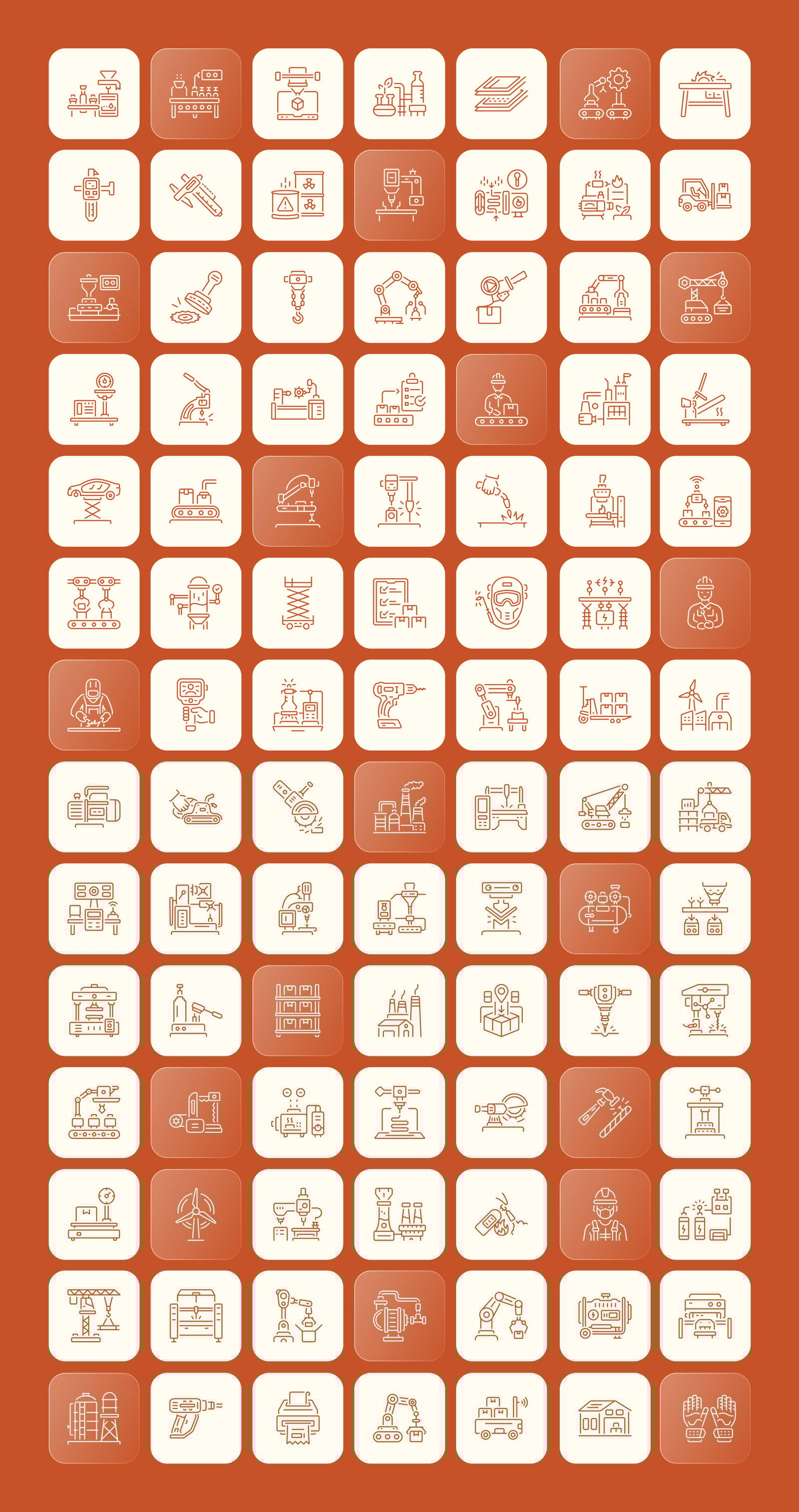 Manufacturing Icon Set