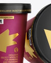 Two Kraft Paper Ice Cream Cups Mockup