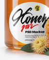 Glass Jar with Eucalyptus Honey Mockup