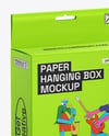 Paper Hanging Box Mockup – Half Side View