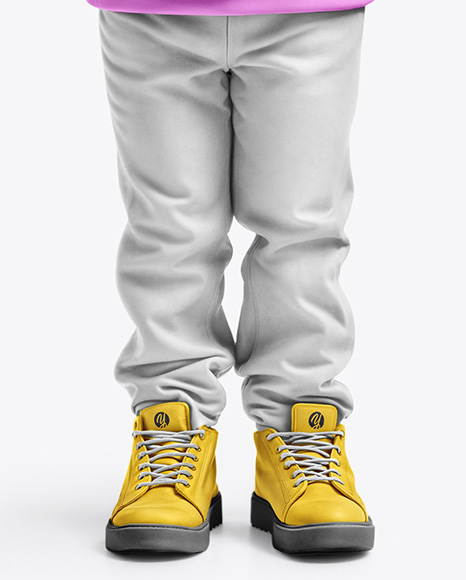 Girl Wearing a Hoodie and Beanie Hat Mockup