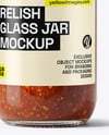 Jar with Sweet Relish Sauce Mockup