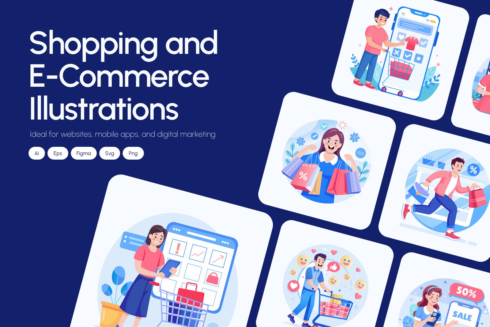 Ecommerce Shopping Illustration Set