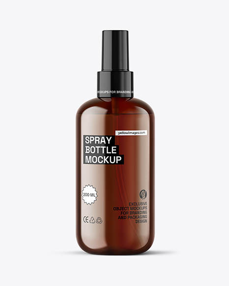 Amber Spray Bottle Mockup
