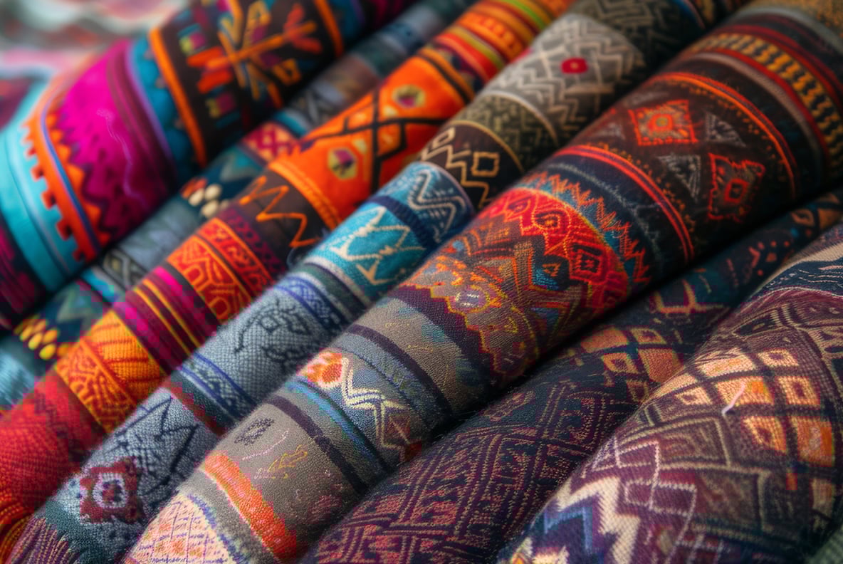 South American Fabric Patterns - 48 images