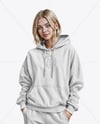 A Woman in a Hoodie Mockup