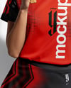 Asian Woman Wearing Table Tennis Jersey Mockup