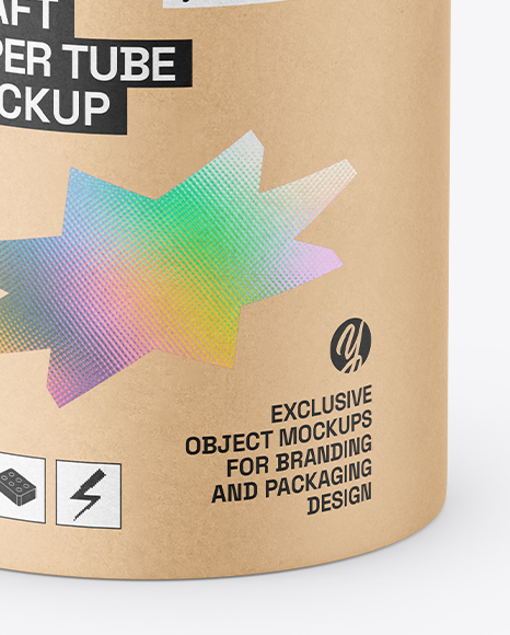 Kraft Paper Tube Mockup – High-Angle Shot