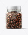Square Plastic Jar with Whole Cloves Mockup