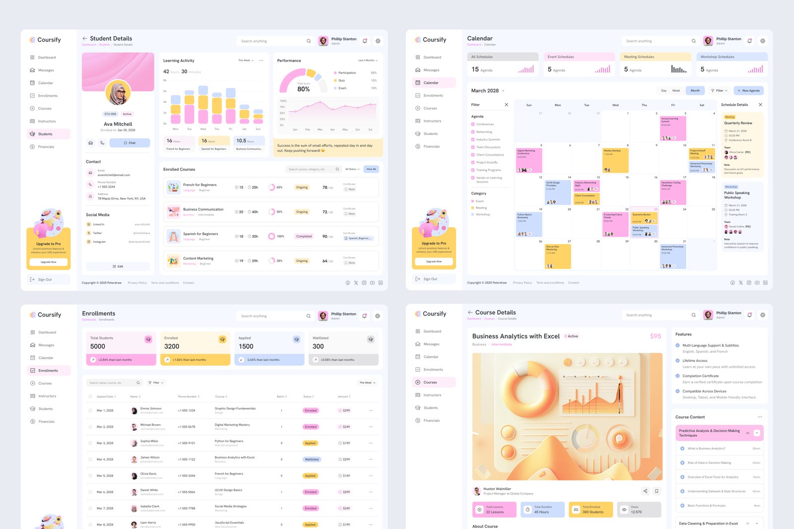 Coursify - Learning Management System Dashboard