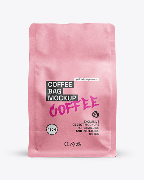Kraft Paper Coffee Bag Mockup