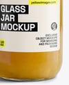 Glass Jar with Chicken Bone Broth Mockup