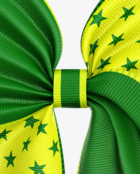 Cheer Bow with Long Ribbons Mockup