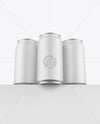 Three Matte Cans Mockup