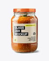 Glass Jar with Tomato Chutney Mockup