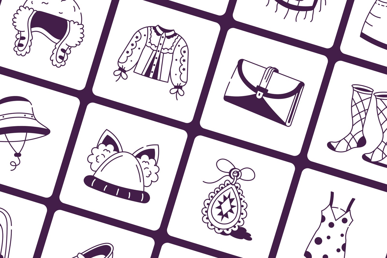 Fashion Drawings Illustration Set