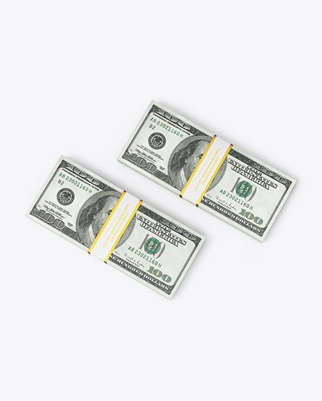 Two Money Stacks Mockup - Premium PSD Mockups