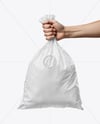 Plastic Bag in a Hand Mockup