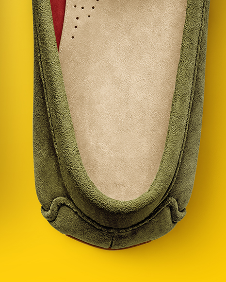 Pair of Suede Moccasins Mockup
