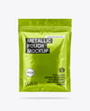 Metallic Sachet with Zip Lock Mockup