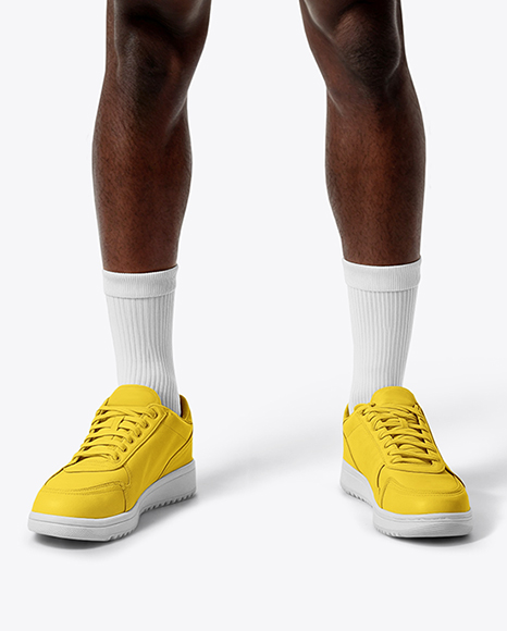 Black Man Wearing Full Tennis Kit Mockup
