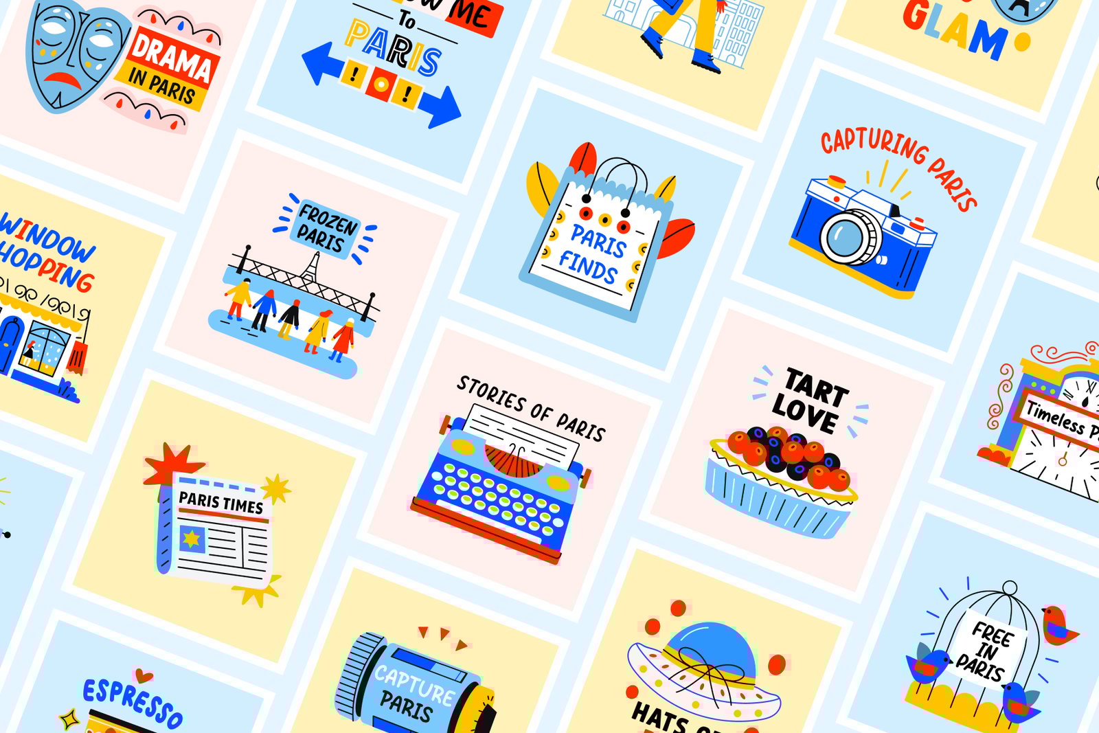 Paris Stickers Set