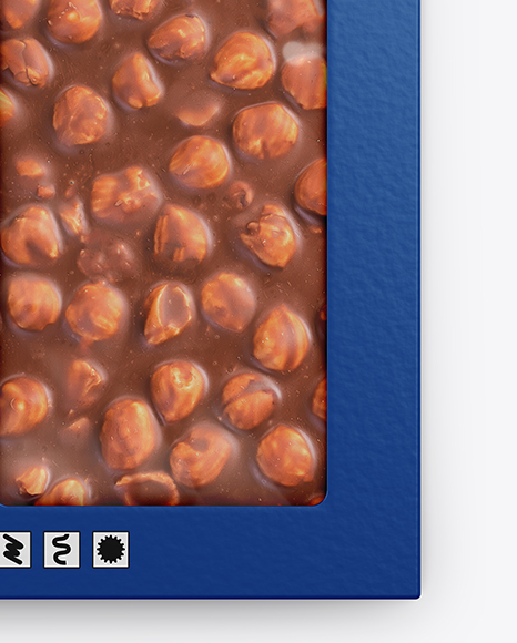 Milk Chocolate Bar with Nuts Mockup