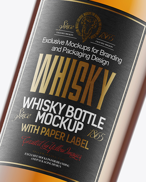 Glass Whisky Bottle Mockup