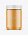 Jar With Peanut Butter Mockup