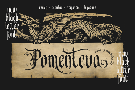 Pomenteva - Blackletter Font - Graphic Design Assets