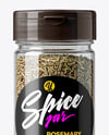 Plastic Spice Jar with Rosemary Mockup