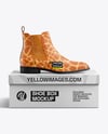 Chelsea Boot with Shoe Box Mockup
