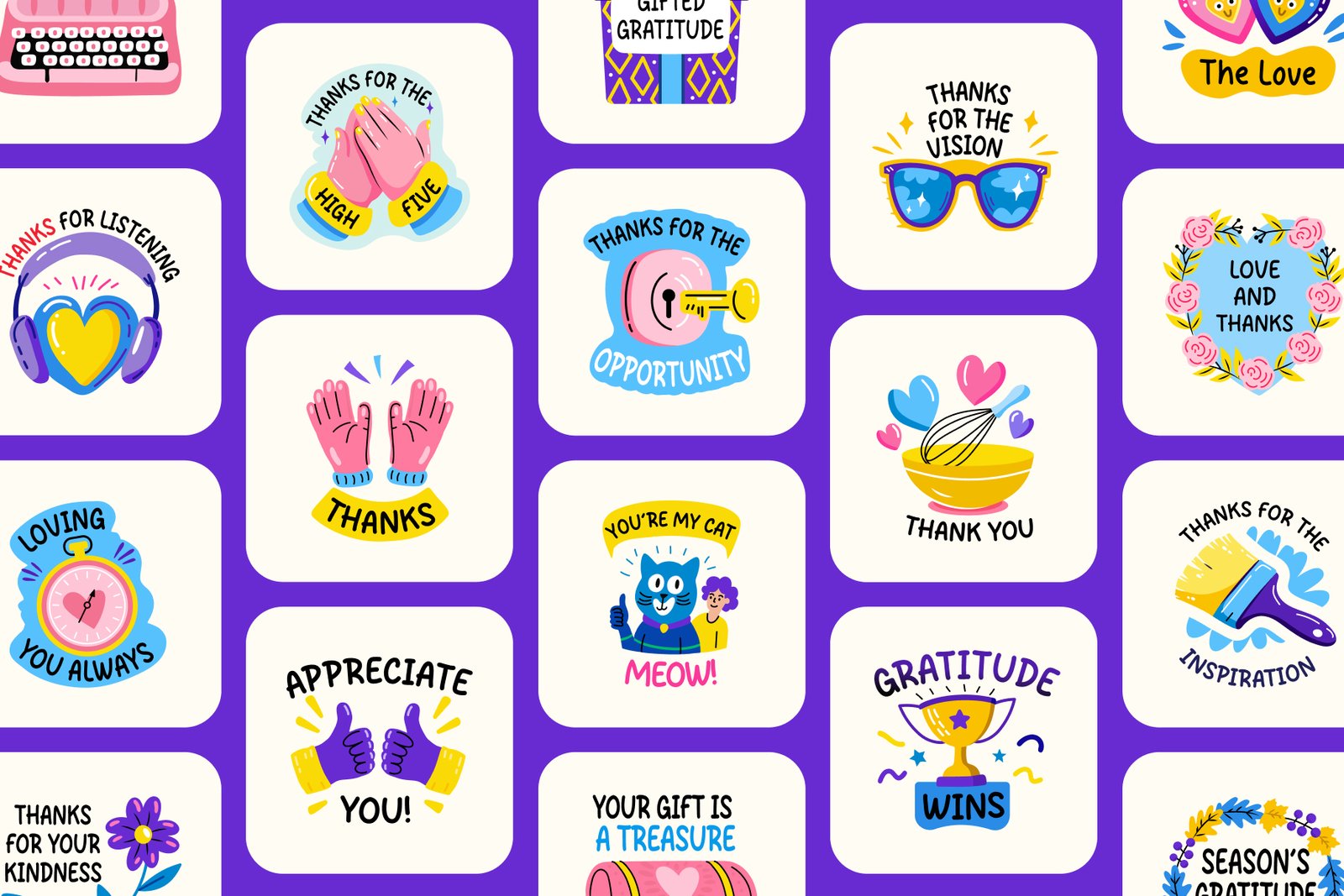 Thank you stickers