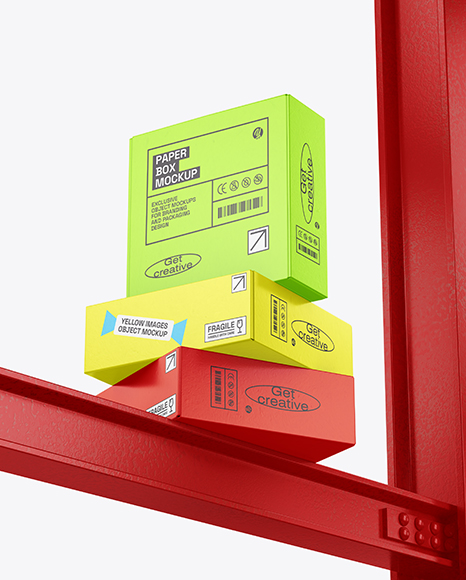 Paper Boxes on the Beams Mockup