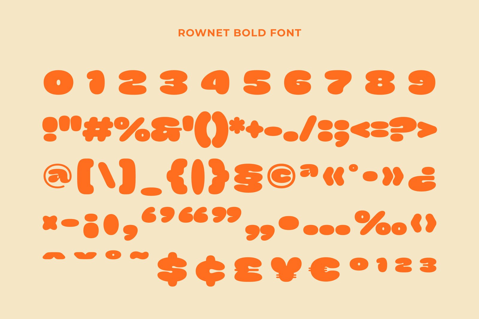 Rownet - Rounded Bold Font