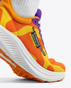 Running Shoe on Women's Leg Mockup