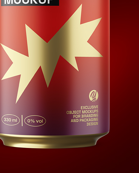 330ml Matte Aluminium Drink Can Mockup