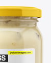 Clear Glass Jar with Clam Chowder Mockup