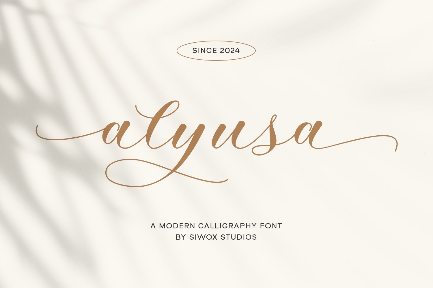Alyusa - a modern calligraphy script