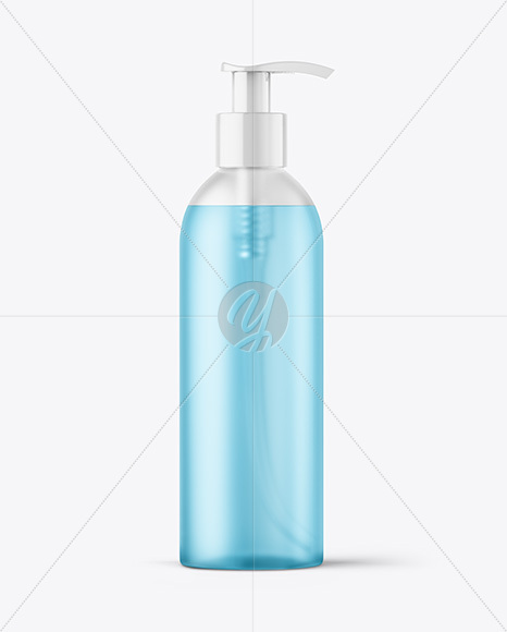 Frosted Cosmetic Bottle with Pump Mockup