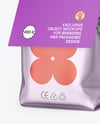 Matte Metallic Package with Paper Label Mockup