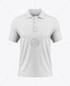 Men's Heather Polo Shirt Mockup - Front View